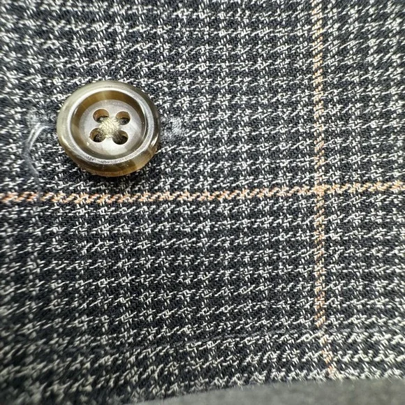 Viyella Wool Cotton Blend Flannel Sport Shirt Men 2XL XXL Plaid Check Gray Black - Picture 12 of 16